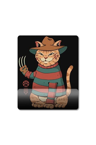 Pixxa نموذج لوحة ماوس دعم المعصم لـ Elm Street Cat Freddy - 1
