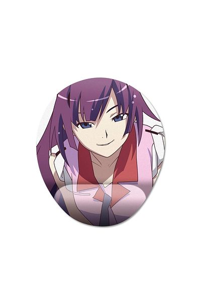 Pixxa Monogatari - موديل لوحة الماوس Senjougahara Hitagi مع مسند للمعصم - 2 بيضاوي