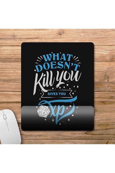 Pixxa What Doesn't Kill You Gives You Xp - Gamer Dnd Frp نموذج لوحة الماوس مع دعم المعصم - 1