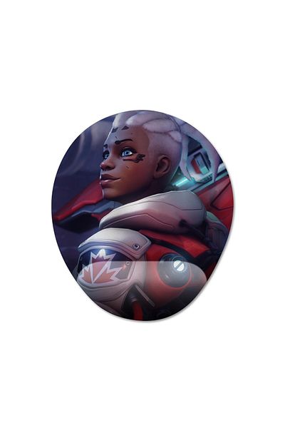 Pixxa Overwatch 2 - موديل لوحة ماوس سوجورن مع مسند للمعصم - 1 بيضاوي