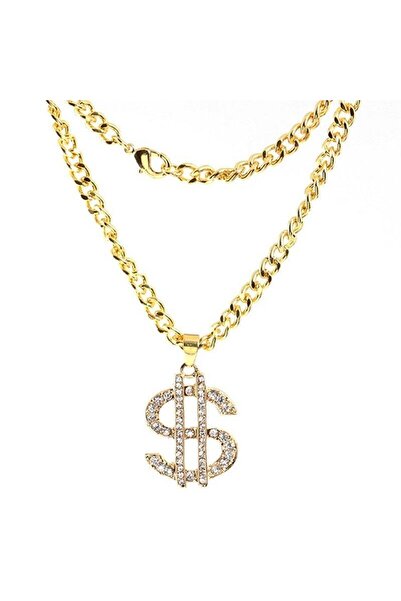 Schulzz Hip Hop Rap Thug Life Gangster Sarı Dolar Kolye Zinciri