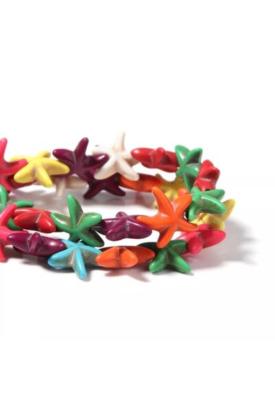 RLX BUJİTERİ Secvență de Mărgele Stea de Mare Piatră Naturală Colorată Mixtă