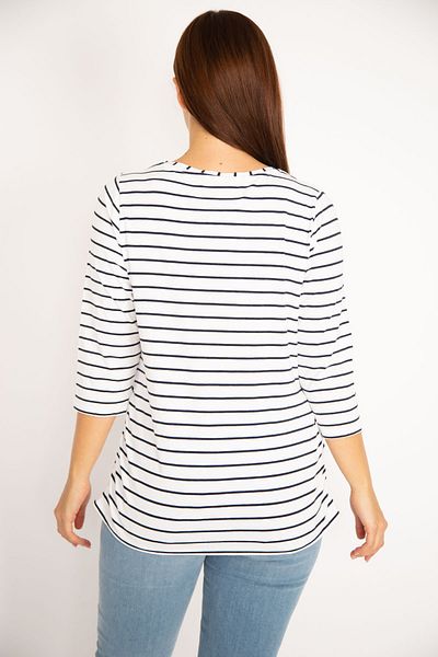 Şans Plus Size Blouse - White - Regular fit