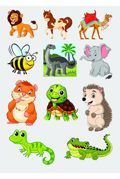 ErTaPassage Dtf Baskı A3 Sevimli Hayvanlar Ütü Ile Dijital Baskı