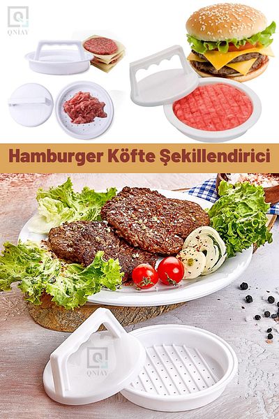 QNİAY Hamburger And Meatball Shaper Practical Meatball Mold Meat Grill Barbecue Barbecue Picnic Camping Meatball