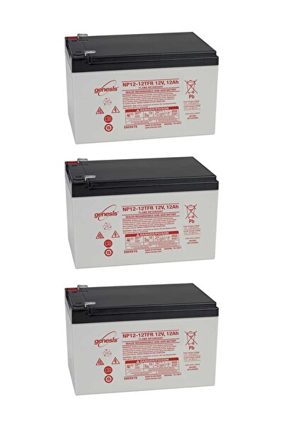 Genesis Np12-12 12volt 12amper Ups Aküsü 3lü Set