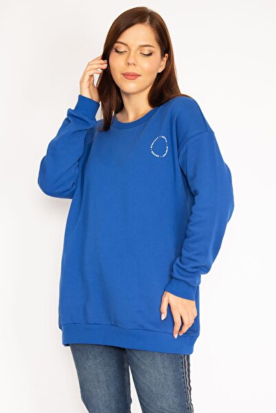 Şans Plus Size Sweatshirt - Navy blue - Regular fit
