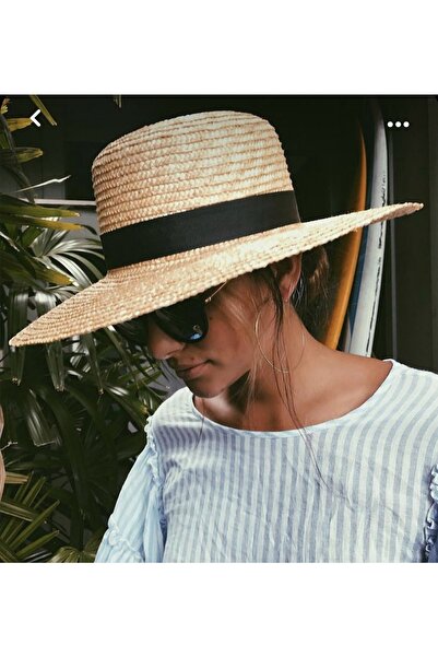 Hasır El Yapımı Doğal Şapka