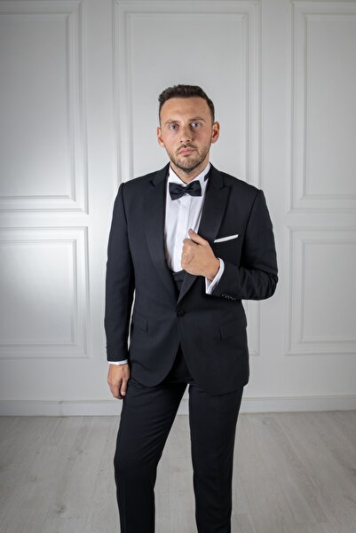 Sarar Interview Yelekli Siyah Smokin