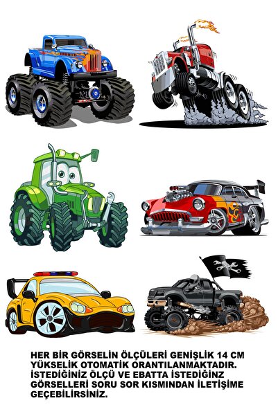 ErTaPassage Dtf Baskı A3 Boyut Sevimli Araçlar Ütü Ile Dijital Baskı Dtf008