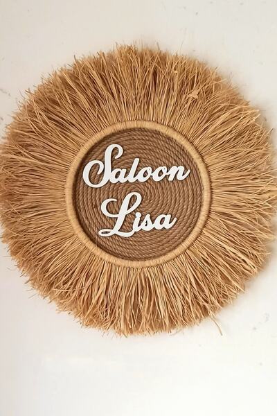 Bubihome İsimli Hasır Kapı Süsü Duvar Süsü Rafya