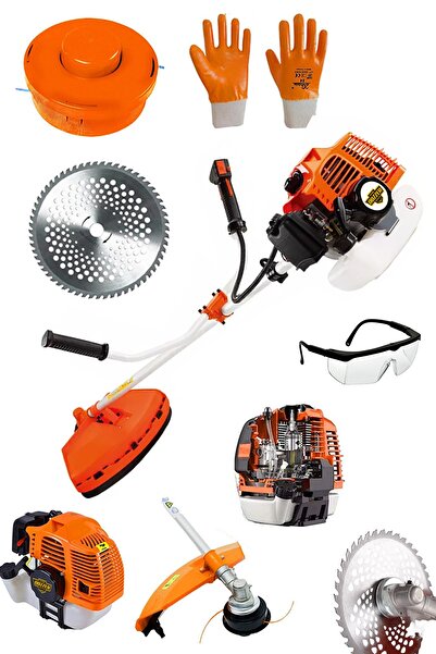 DOZZER Alman 2.1 Hp Yan Tipi Benzinli 2 Zamanlı Motor Porfesyonel Ot Çalı Çim...