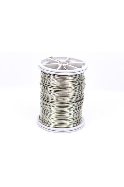 yfhobi 0.80 Mm Gümüş Renk Bakır Tel, Bakır Çiçek Teli, Filografi Teli (8-9 Mt...