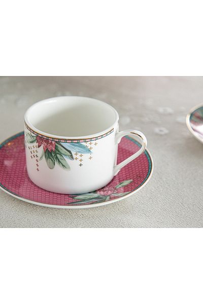 English Home مجموعة New Bone China Cu 2 Ce?tı De Ceaı 220 مل روز
