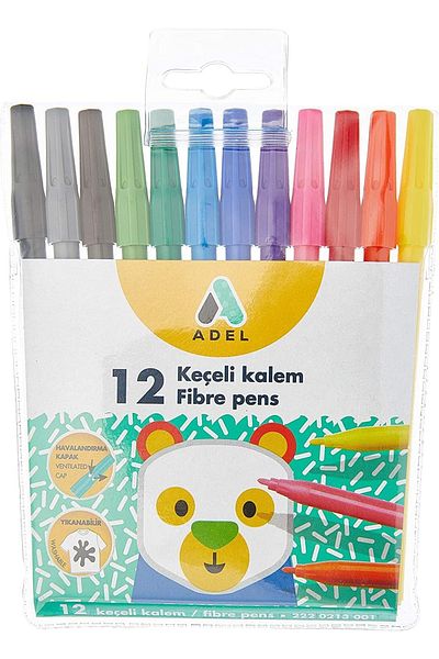 Adel Felt-tip Pen, 12 Colors