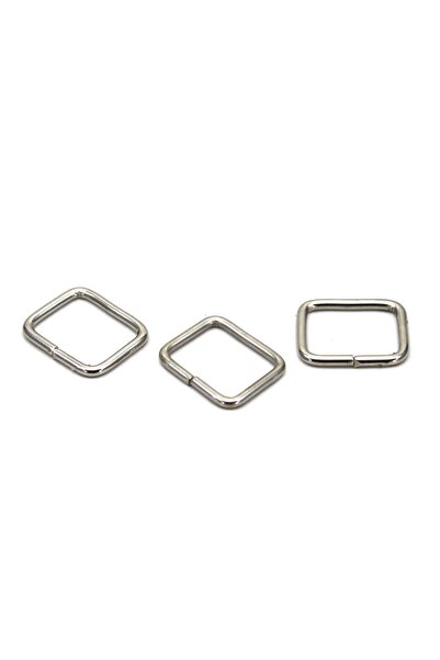 yfhobi 10 Adet - 21x26 Mm Nikel Kaplama, Dikdörtgen Açık Halka, Çanta Halkası...