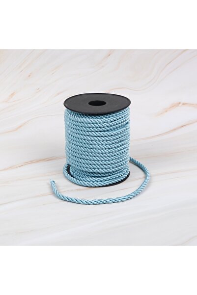 myrope Bükümlü Kordon 50 m Halat İp 6mm Renge Renk Bebe Mavi Renk