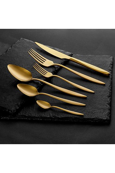 Amboss Cosmos Gold Matt - 72 Piece Fork Spoon Knife Set