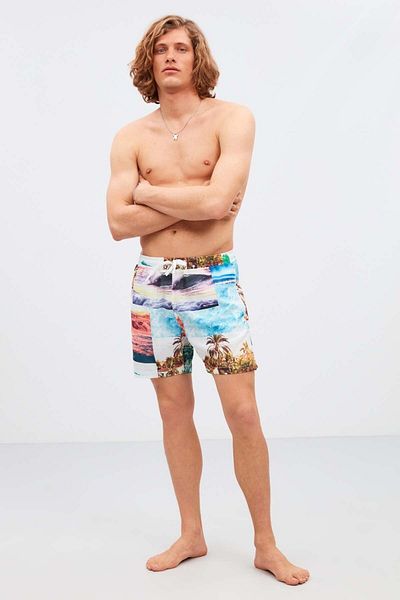 GRIMELANGE Badeshorts - Mehrfarbig - Landschaft