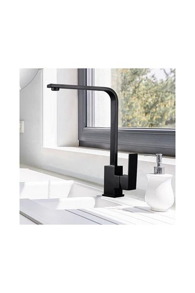 FLEKO BATARYA Fleko Ssc4-s4b Inox304 Black Sink Mixer