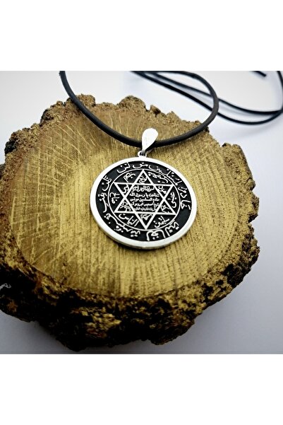 FLOREKS 925 Ayar Gümüş – Hz. Süleyman’ın Mührü Kolye – Koruyucu Tılsım – Spir...