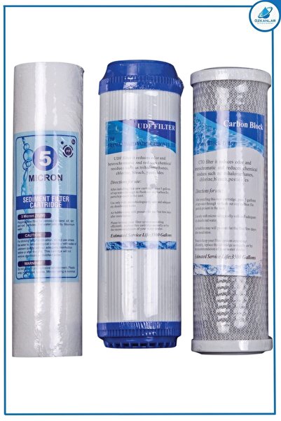 Genel Markalar Su Arıtma Açık Kasa Su Arıtma Cihazı 3'lü Filtre 6 Aylık Set