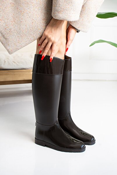 wolk shoes Dámské holínky do deště voděodolné hnědé barvy