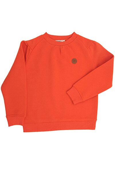 Ozmoz By Mukadder Özden Boy's Recycle Cotton Orange Sweatshirt