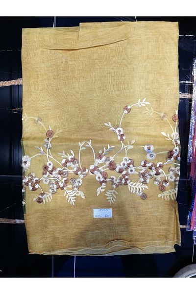 19V69 ITALIA Organza Embroidery Imported Silk Cotton Series with Shawl Hanger and Gift Set 90x200 Cm