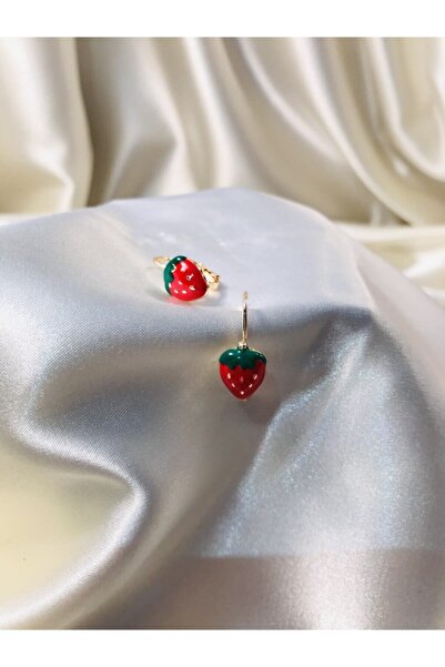 Rosa Aksesuar Çilek Küpe