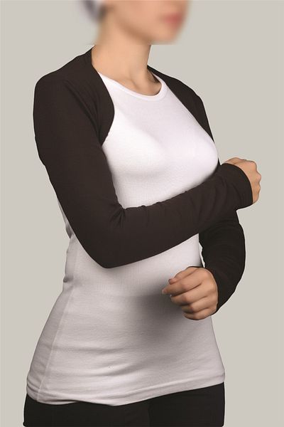 Altobeh Μακρυμάνικο Hijab Bolero - Σκούρο Καφέ