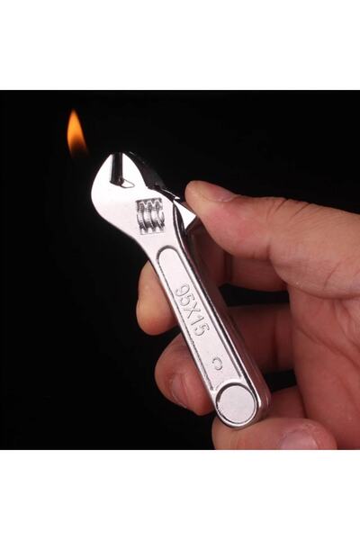 farist Ingiliz Anahtarı Şeklinde Bütan Gazlı Alevli Çakmak Hediyelik