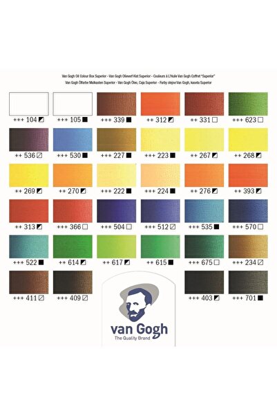 Van Gogh Yağlı Boya Seti Superior Box 32x20ml, 2x60ml + Aks. (ahşap Kutu)