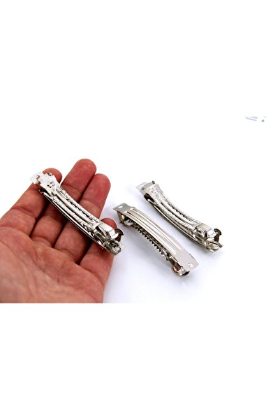 yfhobi 5 Adet - 8 Cm Nikel Kaplama Otomatik Toka, Saç Tokası, 1.kalite