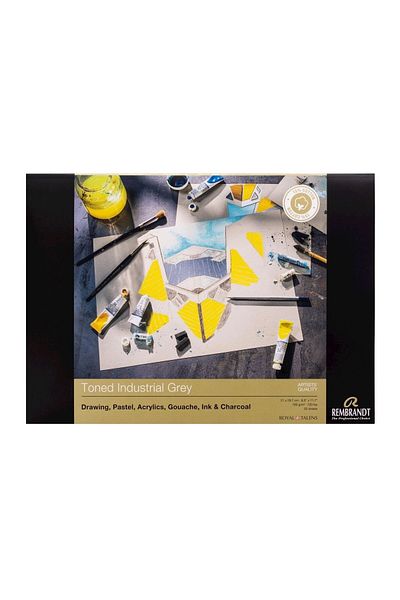 Rembrandt Toned Paper Picture Notebook Industial Gray A4 - Gray Paper - 50 Sheets