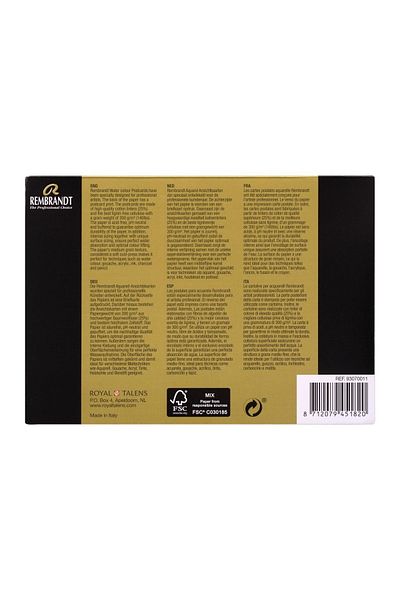 Rembrandt Bloc acuarelă 300 Gr. 10,5 X 15 - Hârtie albă - 30 coli