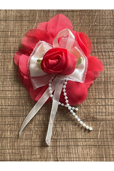 Gönülden Tasarım 10x10 cm broš sa ružom, aplikacija, zakrpa, vez, šivaći pribor