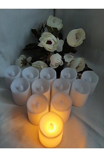 AGH Değerli Hediyeler Led Mum 24 Adet Ledli El Gülü Pilli Desenli Aşk Led Mum...