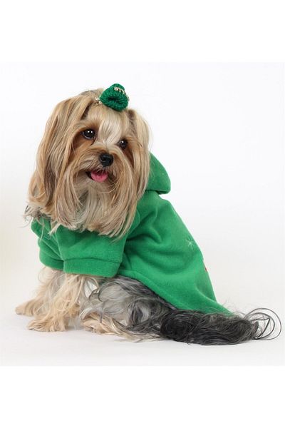 MAXSTYLESPET Santa Claus Embroidered Lined Green Pet Jacket Cat Dog Outfit