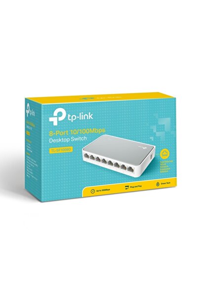 TP-LINK 8 Port 10-100 Mbps Switch Plastik Kasa Tl-sf1008d