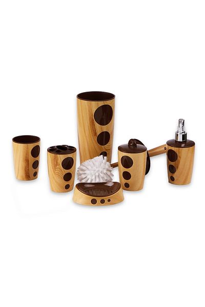 Flora Σετ Μπάνιου Punto 5 τεμαχίων Wood Look F354