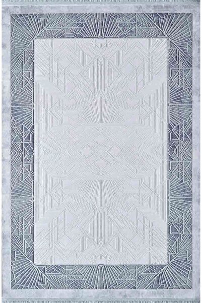 Artemis Halı Artemis Alegra 09113c Krem Gri Halı Premium Saçaklı Viskon Halı