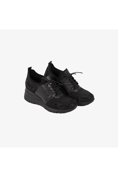 Venüs Women's Stone Detailed Leather Casual Shoes