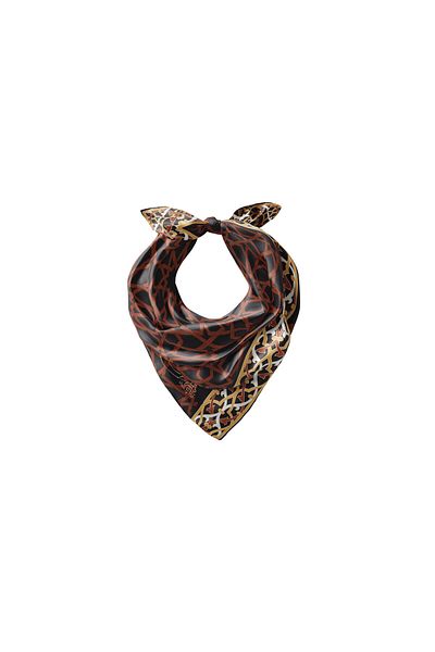ipekevi Green Turbe Black Satin Silk Handkerchief Model 05