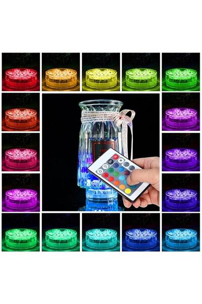 gaman Wl-00129 Yeni Nesil Yuvarlak Uzaktan Kumandali Rgb Dekoratif Led Işık Pil Ile Çalışır