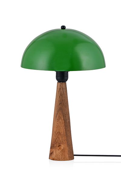 Art&Gift Green Naturlig Solid Wood - Metal Head Lampshade