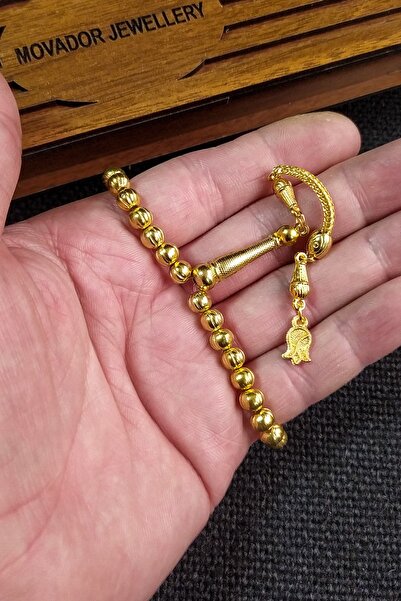 Vip Kehribar 6x6 Mm Küre Bürokrat Boy Metal Tesbih - Ahşap Kutulu Hediye Tesp...