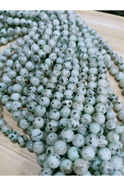 RLX BUJİTERİ حجر جاسبر منقط طبيعي مصقول - 8 ملم