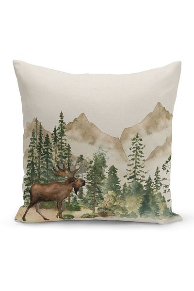 Filamente New Year Christmas Pattern Double Sided Digital Printed Throw Pillow Cover