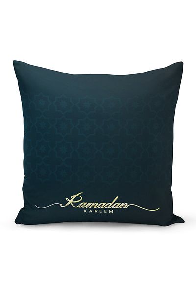 Filamente Ramadan Special Patterned Double Sided Digital Printed Throw Pillow Cover